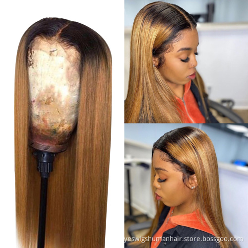 Wholesale 1B27 Blonde HD Full HD Lace Frontal Closure 100%Human Hair Wig Mink Brazilian Cuticle Aligned Pre Plucked Lace Wigs